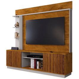 Estante Painel Para TV 65 Pol 201cm Atlanta Naturalle/Off   - Bechara