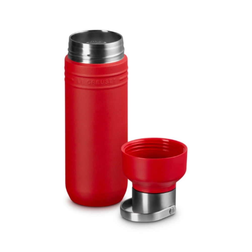 Encontraproduto.com.br - GARRAFA LE CREUSET TÉRMICA ON THE GO EM AÇO INOXIDÁVEL 500ML
