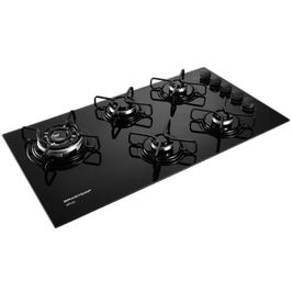 Cooktop 5 Bocas Brastemp a Gás com Megachama | Preto (Bivolt)