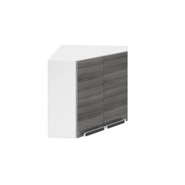 Armário Vivace Canto com 2 Portas Itatiaia | Coimbra Cinza/Branco (S/V)