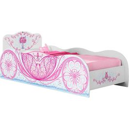 Cama Solteiro Infantil Carruagem 188x88cm Móveis Estrela | Branco (S/V)