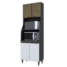 Paneleiro Torre Quente 2 Fornos Decore Henn C257-104 | Grafite/Branco (S/V)