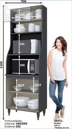Paneleiro Torre Quente 2 Fornos Decore Henn C257-104
