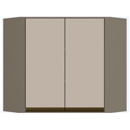 Armário de Canto Obliquo 2 Portas 79cm Henn | Duna/Cristal (S/V)