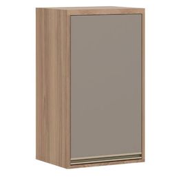Armário Aéreo Luciane Yara com 1 Porta 40cm | Vanilla/Grafite (S/V)