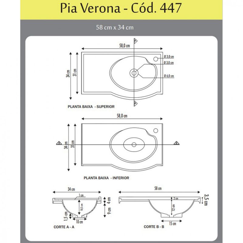 Kit Banheiro Rorato Siena Armário Susp Com Pia E Espelho Semi Montado