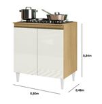 Balcão Aramóveis Kelly Para Cooktop Com 2 Portas