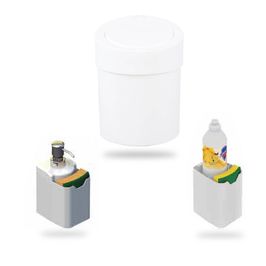 Kit Cozinha Roper Plast Lixeira 5L+Porta Esponja E Detergente