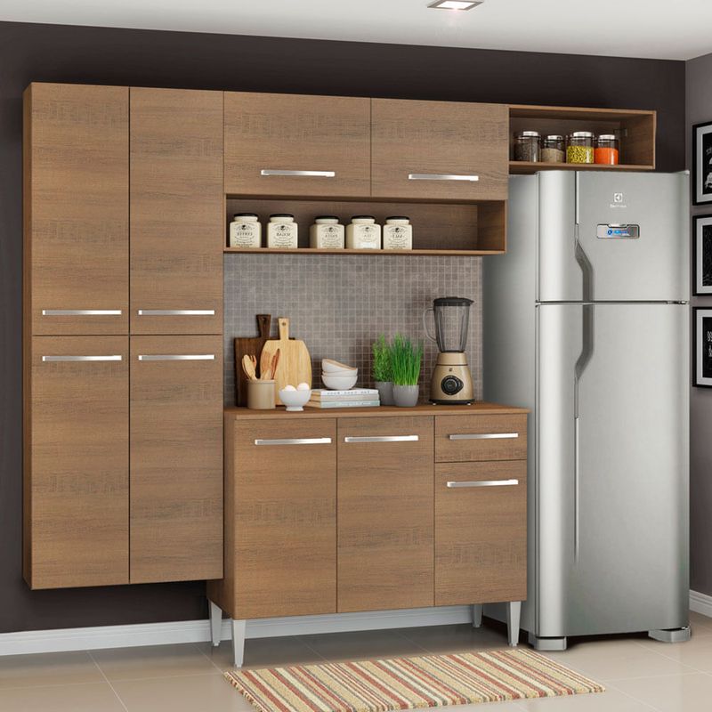 16504951505575Armário de Cozinha Completa 229cm Rustic Emilly Fit Madesa 03