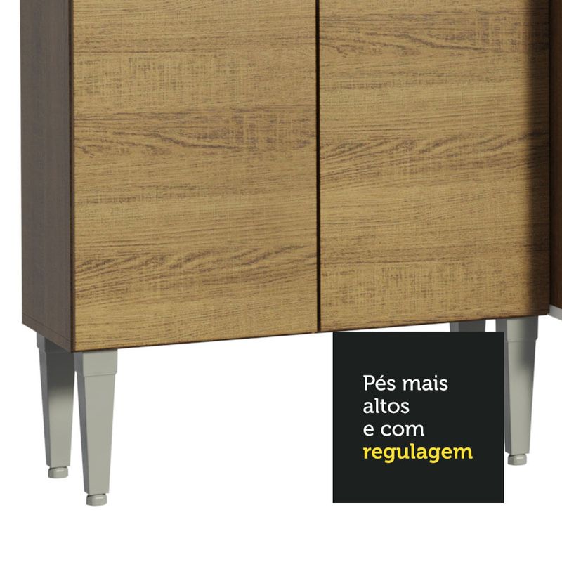 Armário de Cozinha Completa 229cm Rustic Emilly Fit Madesa 03