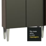 Armário de Cozinha Compacta Rustic/Preto Emilly Top Madesa