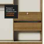 Guarda-Roupa Solteiro Madesa Luke 2 Portas de Correr de Espelho Rustic