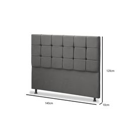 Cabeceira JS Móveis Sleep Para Cama Box 1,40m | Chumbo (S/V)