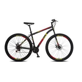 Bicicleta Aro 29 Colli Cazelle 21 Marchas Freio a Disco | Preto/Vermelho/Amarelo (S/V)