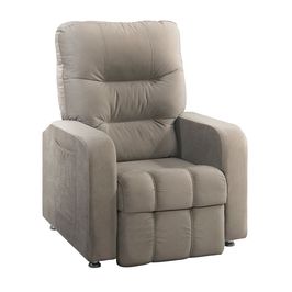 Poltrona Js Móveis Comfort Suede 2 Posições Reclinável | Veludo Castor (S/V)