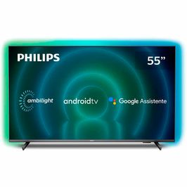 Smart TV 55" Ambilight 4K Philips 55PUG7906/78 Com Comando De Voz