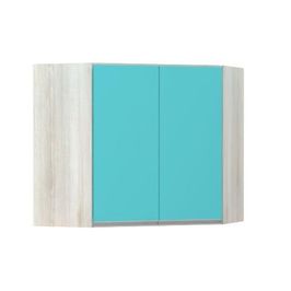 Armario Luciane Liz Canto Diagonal | Legno Crema/Aqua Laca (S/V)