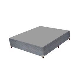 Base Box Gazin Casal Poliéster 138x188cm | Cinza (S/V)