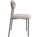 Kit 6 Cadeira Decorativa Estofada Sala Jantar Melina F01 Linho Cru Couríssimo Caramelo - Lyam Decor