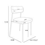 Cadeira Decorativa Estofada Para Sala de Jantar Melina L02 Linho Bege - Lyam Decor