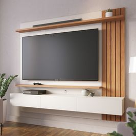 Home Para Tv Colibri Juriti Suspenso 3 Portas Basculantes 1.8 | Off White Matte/Freijo
