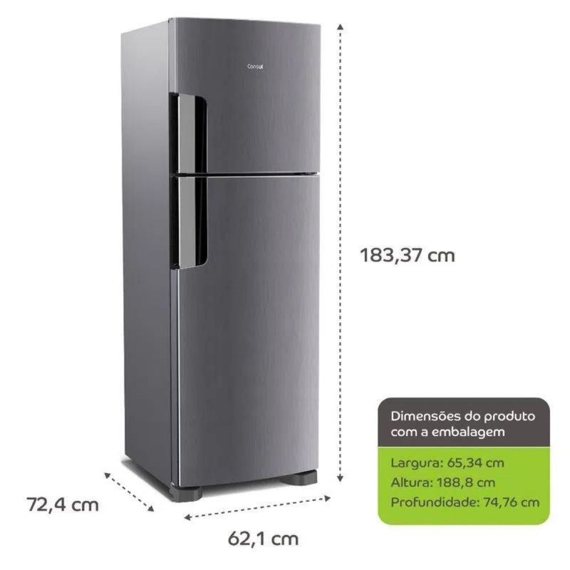 Geladeira Consul Frost Free Inox 386 L Duplex CRM44AKBNA