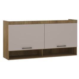 Modulo Ponte Casal Eucamoveis 165cm 2 Portas Basculante | Avela/Cinammon (S/V)