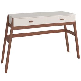 Aparador Decorativo Sala de Estar 2 Gavetas Yara Amêndoa/Off White G68 - Gran Belo