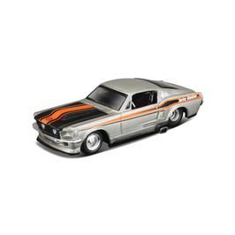 Miniatura Carro 1/64 Harley Davidson 1967 Ford Mustang Gt Prata Maisto 15380