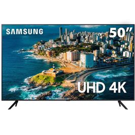 Smart TV 50" UHD 4K Samsung 50CU7700 Processador Crystal 4K Gaming Hub  | Preto (Bivolt)