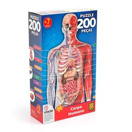 Quebra Cabeça 200 Peças Corpo Humano Grow 03937