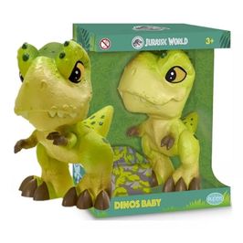 Boneco Baby Dino T Rex Verde Pupee 1475
