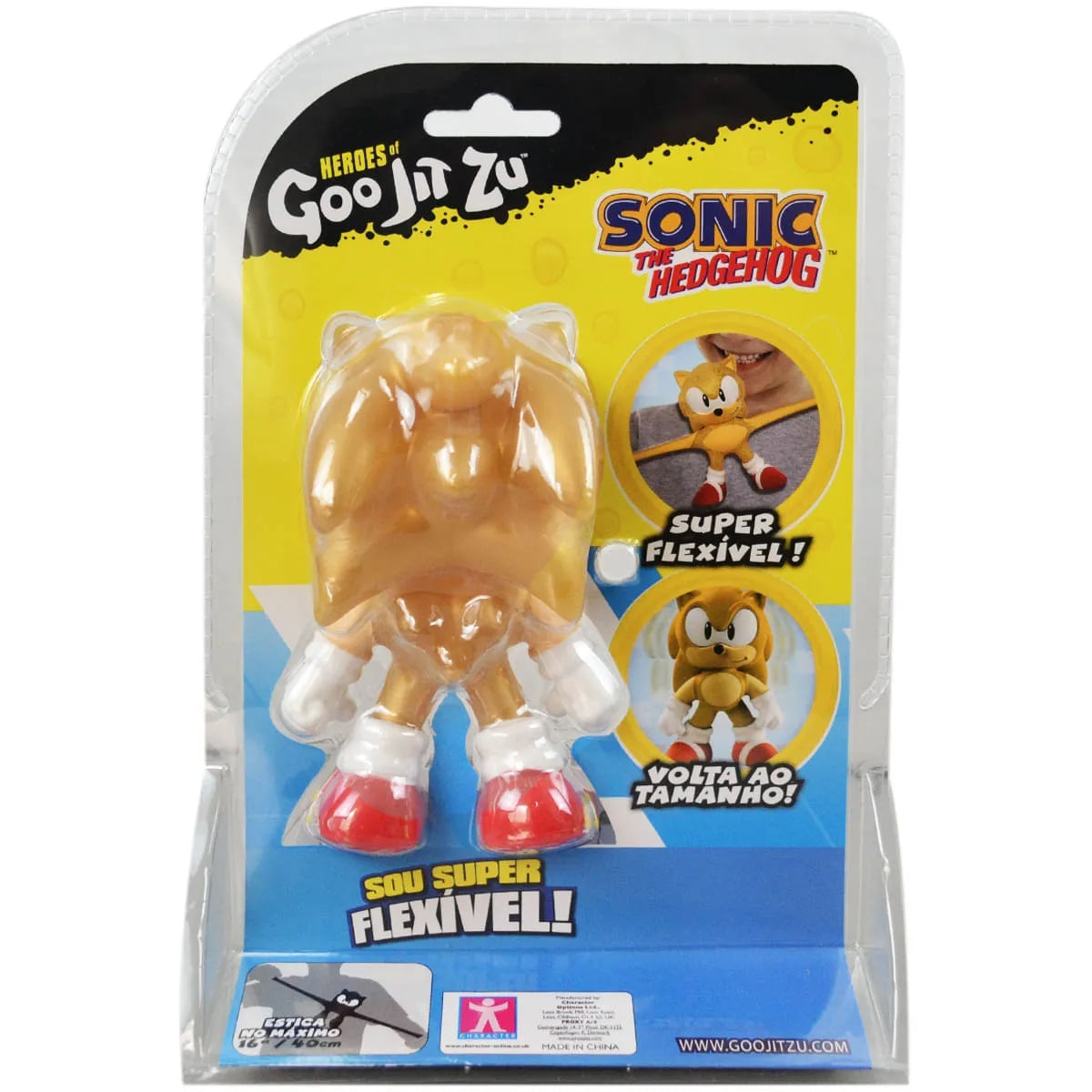 Boneco Sonic The Hedgehog Gold Classic Heroes Of Goo Jit Zu Moose