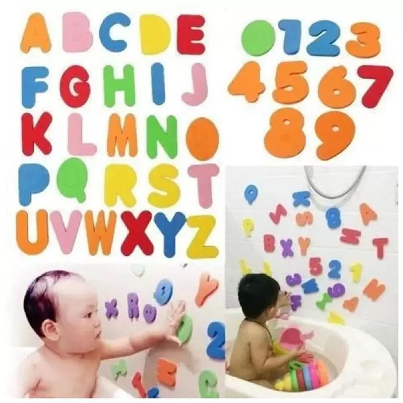 Brinquedo De Banho Letras E Numeros Buba 10738