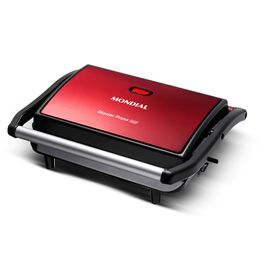 Sanduicheira e Grill Master Press Ceramic Mondial PG-01-RC | Preto/Vermelho (220 V)