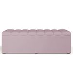 Calçadeira Recamier Baú Para Cama De Casal Queen Dália 160x50 Cm W01 Suede Rosê - Lyam Decor