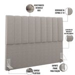 Cabeceira Cama Box Casal King 195 cm Dália W01 Bouclê Bege - Lyam Decor