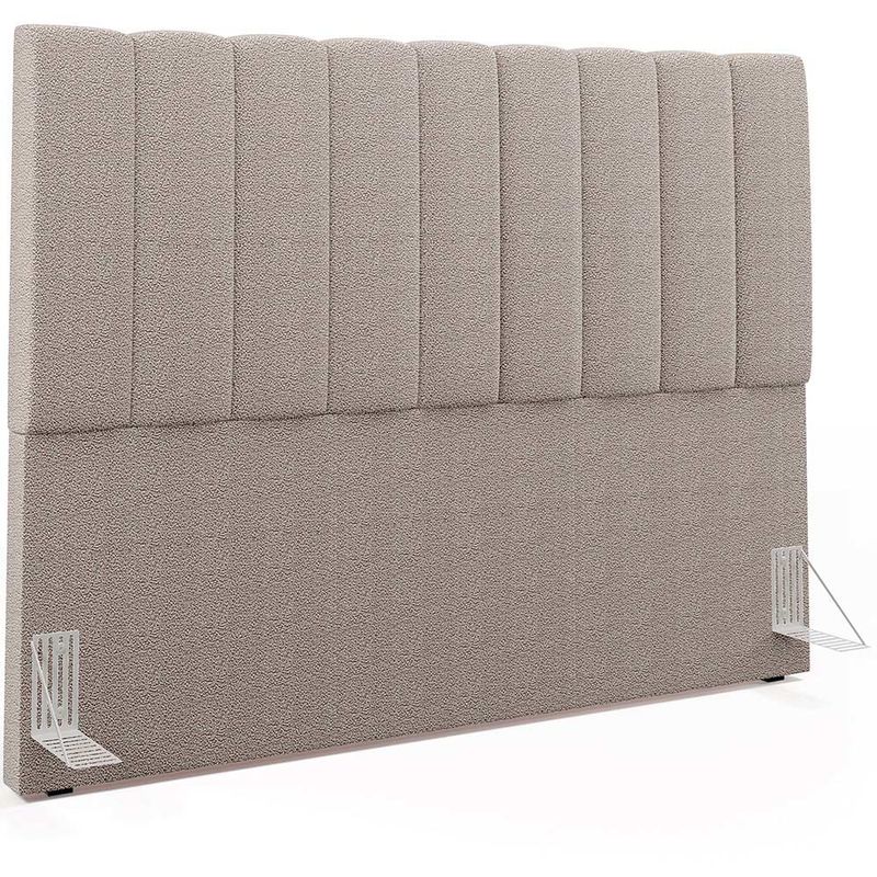 Cabeceira Cama Box Casal King 195 cm Dália W01 Bouclê Bege - Lyam Decor