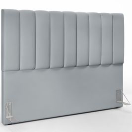 Cabeceira Cama Box Casal Queen 160 cm Dália W01 Suede Cinza - Lyam Decor