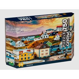 Quebra Cabeça Panorama Islândia 750 Peças Grow 04178