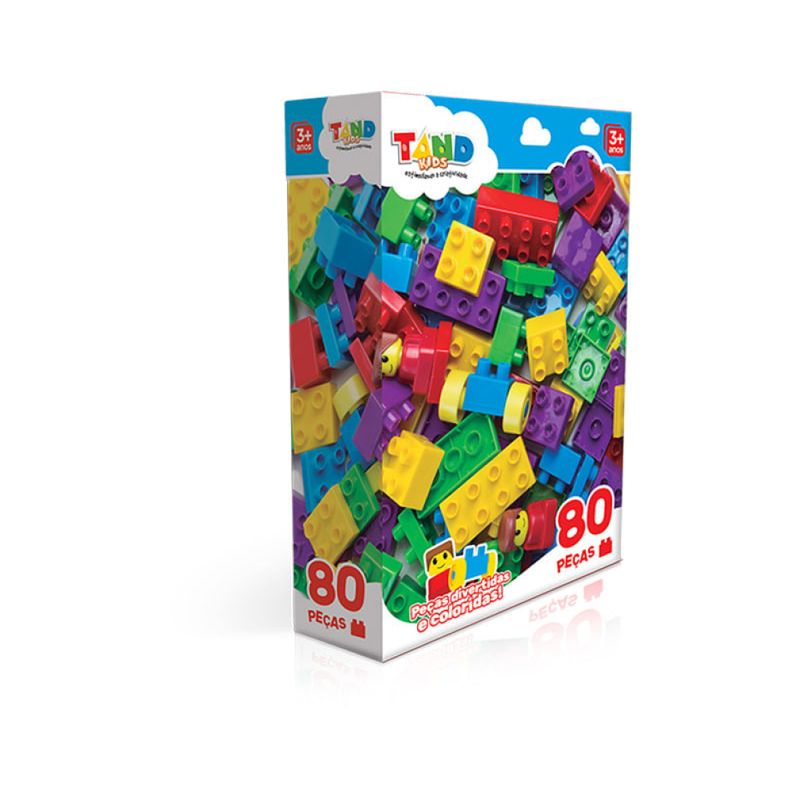 Blocos De Montar 80 Peças Tand Kids Toyster 002296