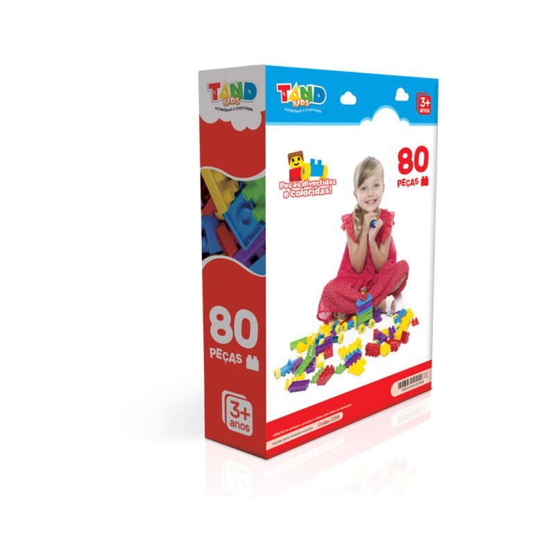 Blocos De Montar 80 Peças Tand Kids Toyster 002296