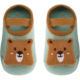 Meia Sapatilha Antiderrapante Com Aplique Urso P Buba 14520