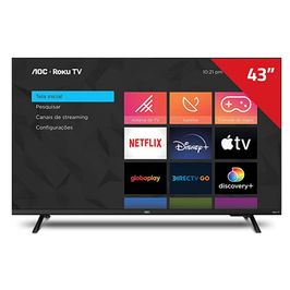 Smart TV 43" Full HD AOC 43S5135/78G Dolby Digital | Preto (Bivolt)