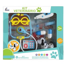 Kit Veterinário Pequeno Com Som E Luz Azul Fenix Vet586