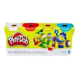 Kit 4 Potes De Massinha Play-Doh Br/Vm/Am/Az Play Doh E6508