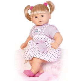 Boneca Sonho Azul 120 Frases Vestido De Bolinha Cotiplas 2073