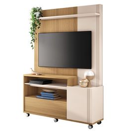 Estante Home Theater com Rodízios para TV até 50 Budy Freijó / Off White G26 - Gran Belo