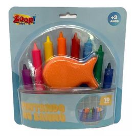 Kit De 08 Lápis De Cera Para Banho Zoop Toys Zp00781