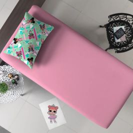 Jogo de Cama Solteiro Portallar Malha Misto 2pçs Lol Color/Rosa Prisma